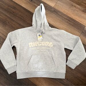 Rip Curl Light Gray Surf Hoodie juniors medium Women’s small kangaroo pocket